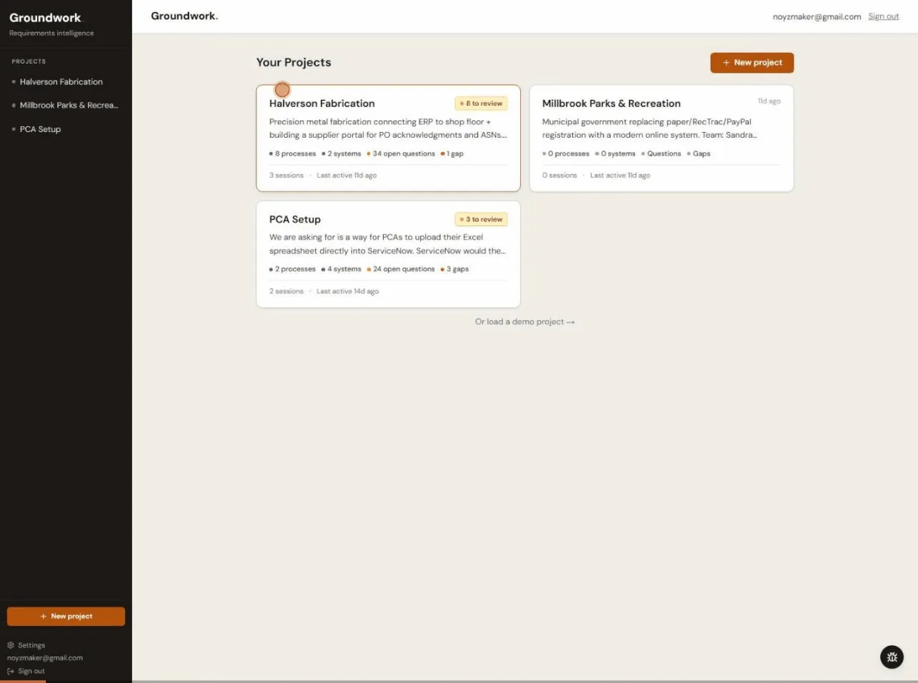 Groundwork workspace walkthrough